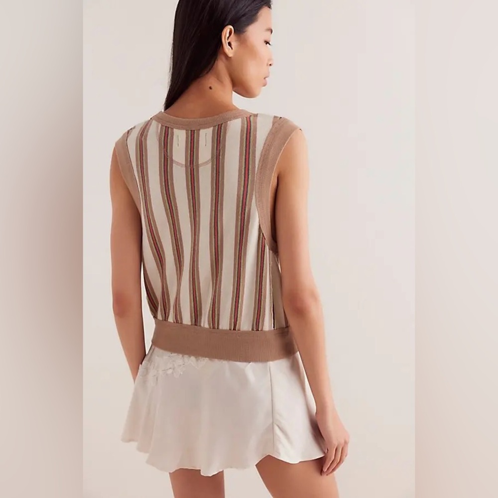NWT Free People We The Free Lou Stripe Vest